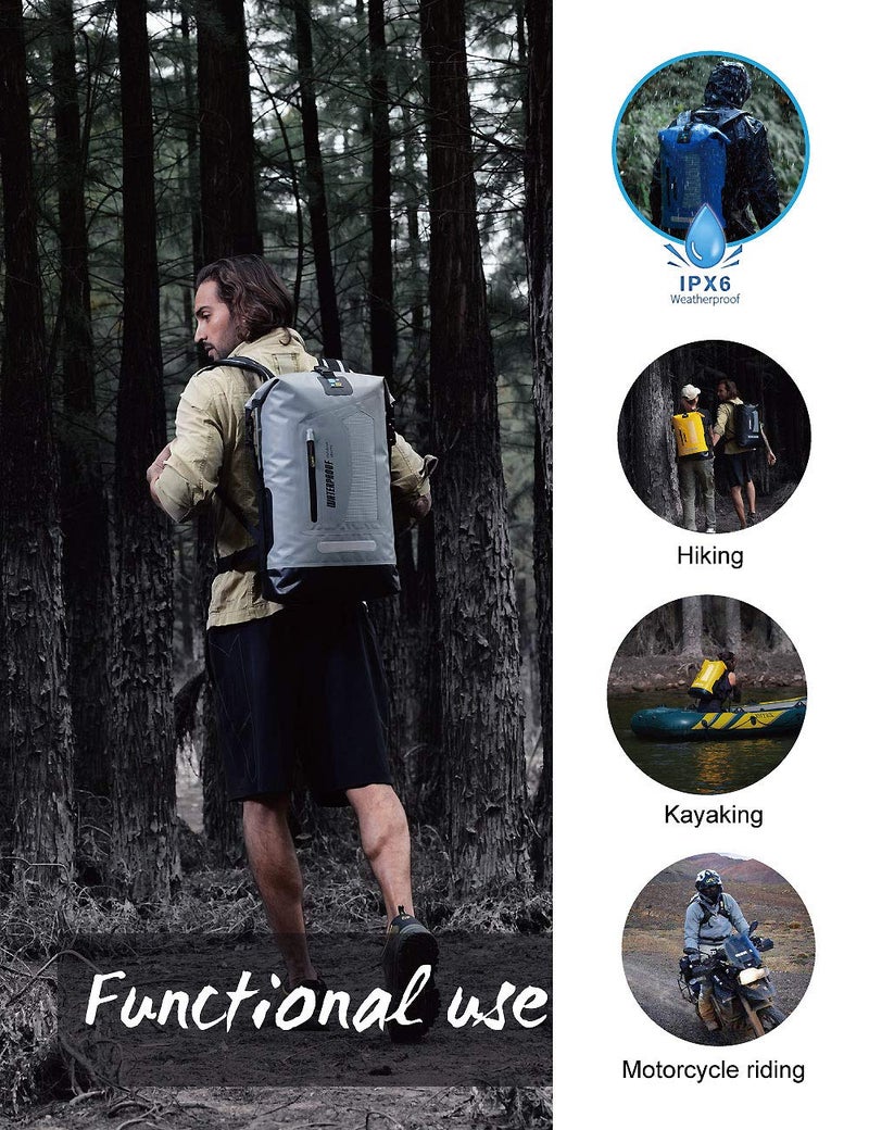 IDRYBAG Waterproof Backpack for Men 20L/30L/40L, Floating Dry Bag Kayak, Dry Backpack Hiking - Image 5